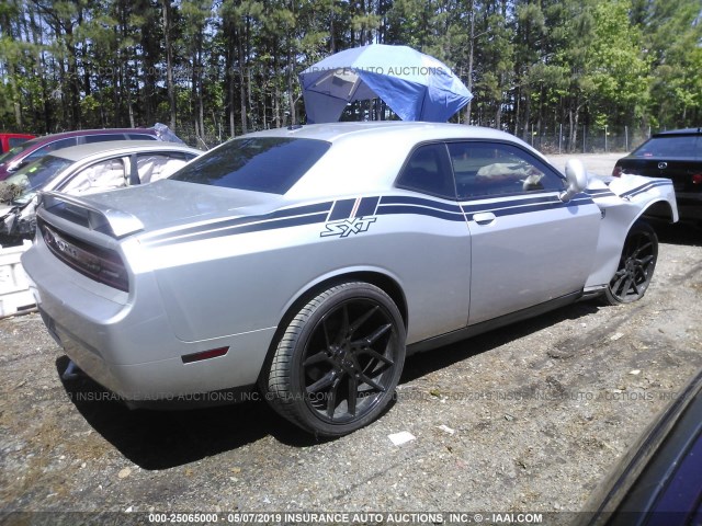 2C3CDYAG5CH146782 - 2012 DODGE CHALLENGER SXT SILVER photo 4