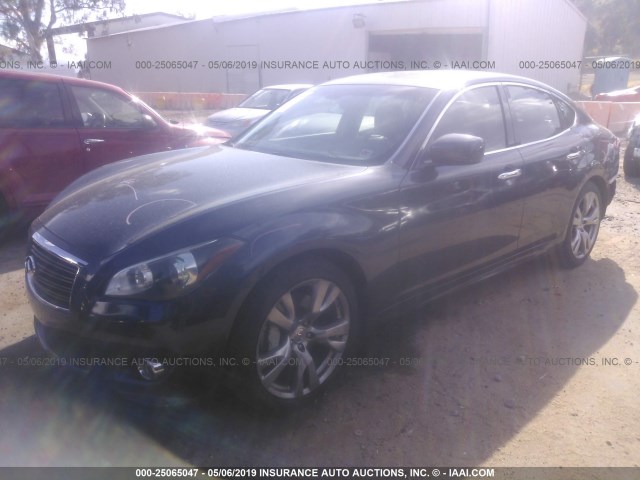 JN1BY1AP5BM324983 - 2011 INFINITI M37 GRAY photo 2