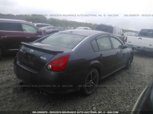 1N4BA41E28C824234 - 2008 NISSAN MAXIMA SE/SL GRAY photo 4