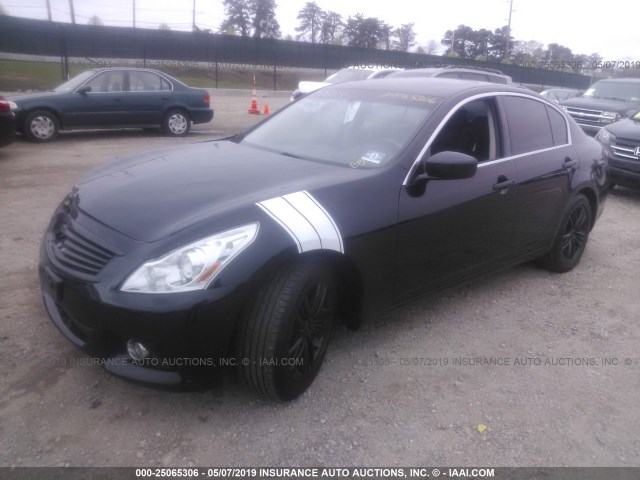 JN1CV6AR6DM768761 - 2013 INFINITI G37 BLACK photo 2