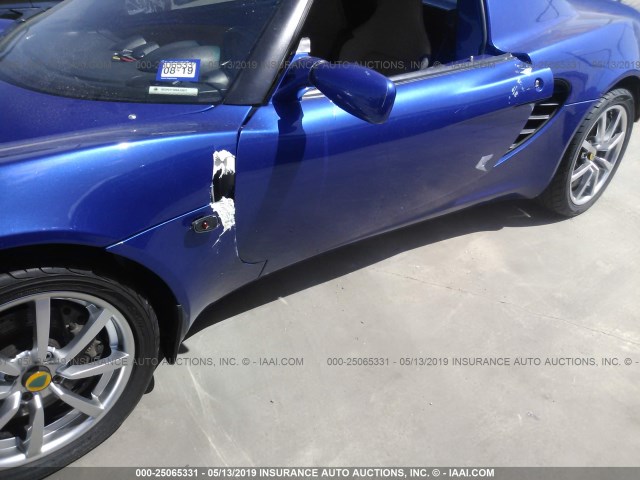 SCCPC11125HL32077 - 2005 LOTUS ELISE BLUE photo 6