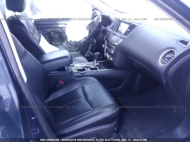 5N1AR2MN3EC706666 - 2014 NISSAN PATHFINDER S/SV/SL/PLATINUM BLUE photo 5