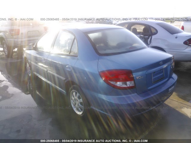 KNADC125036238713 - 2003 KIA RIO BLUE photo 3