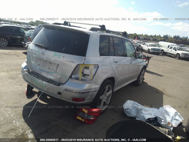 WDCGG8HB1BF623426 - 2011 MERCEDES-BENZ GLK 350 4MATIC SILVER photo 4