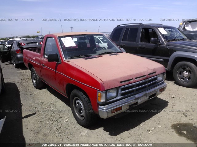 1N6SD11S8MC304052 - 1991 NISSAN TRUCK SHORT WHEELBASE RED photo 1