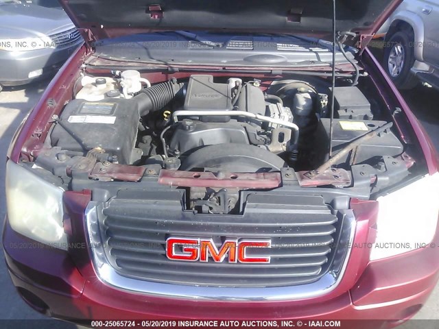 1GKET12S646187172 - 2004 GMC ENVOY XUV RED photo 10