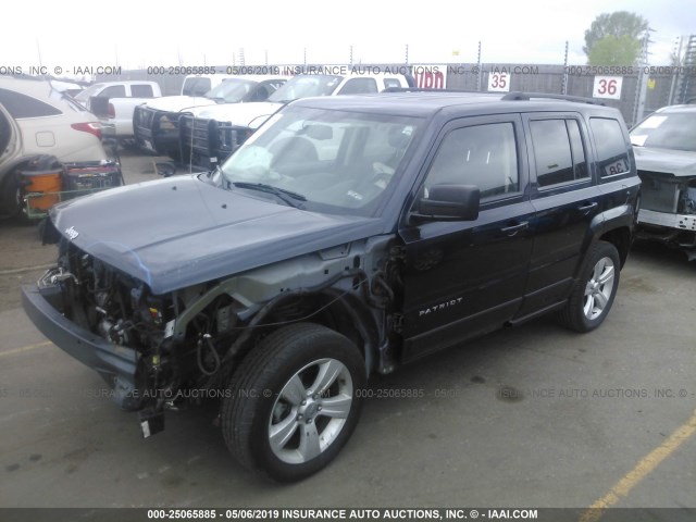 1C4NJRFB0ED649930 - 2014 JEEP PATRIOT LATITUDE GRAY photo 2