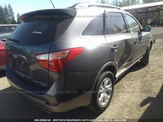 KM8NUDCC9BU156195 - 2011 HYUNDAI VERACRUZ GLS/LIMITED GRAY photo 4