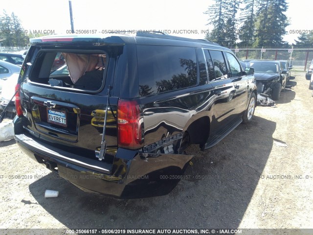 1GNSKHKC3GR303375 - 2016 CHEVROLET SUBURBAN K1500 LT BLACK photo 4