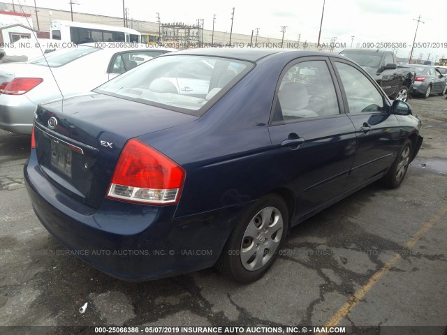 KNAFE122675467157 - 2007 KIA SPECTRA EX/LX BLUE photo 4