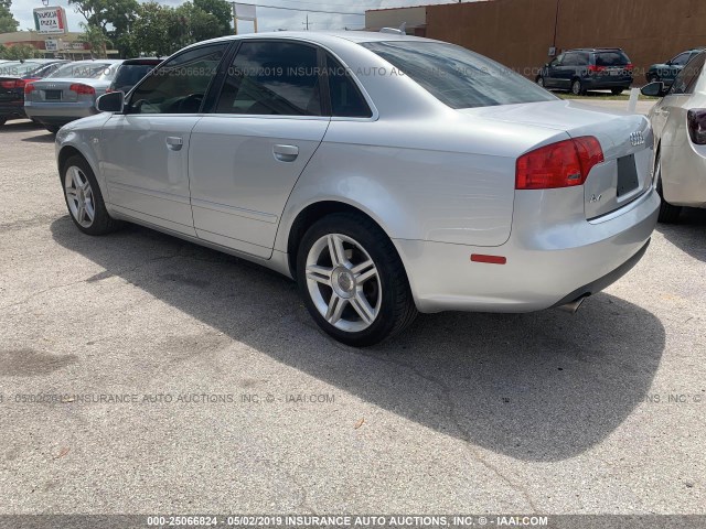 WAUAF78E46A004323 - 2006 AUDI A4 2/TURBO SILVER photo 3