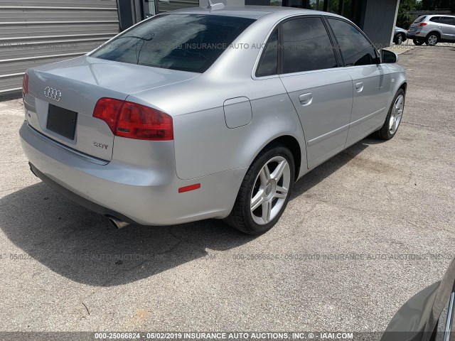 WAUAF78E46A004323 - 2006 AUDI A4 2/TURBO SILVER photo 4