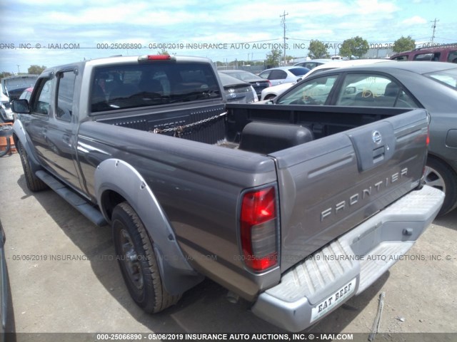 1N6ED29X53C468361 - 2003 NISSAN FRONTIER CREW CAB XE/CREW CAB SE GRAY photo 3