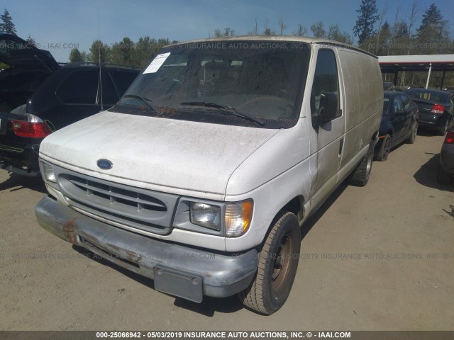 1FTRE1422YHA41091 - 2000 FORD ECONOLINE E150 VAN WHITE photo 2