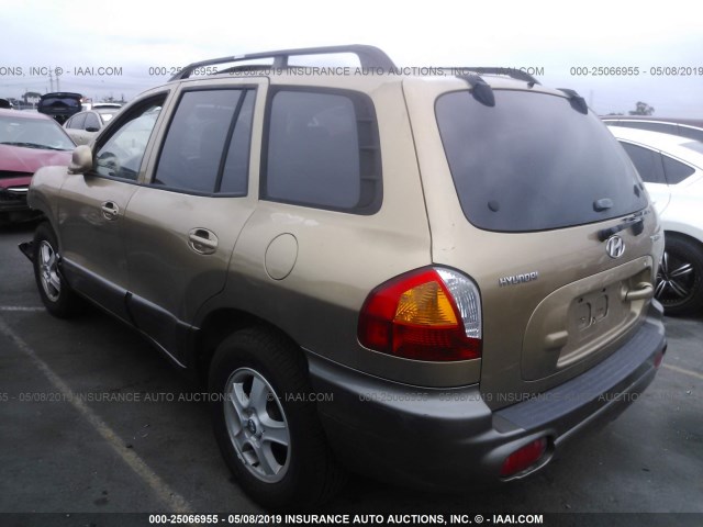 KM8SC13D94U586096 - 2004 HYUNDAI SANTA FE GLS/LX GOLD photo 3