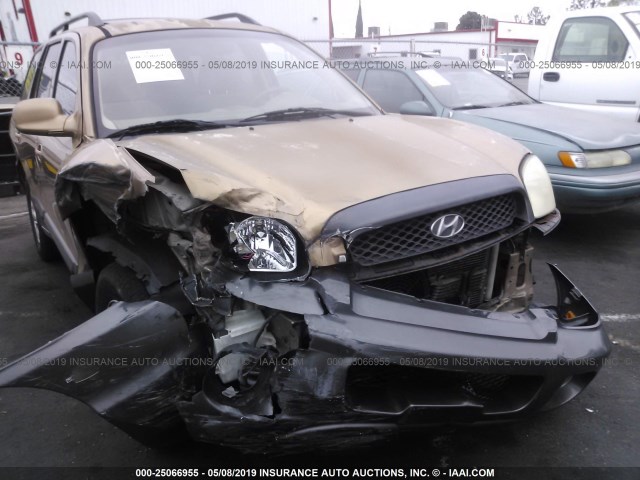 KM8SC13D94U586096 - 2004 HYUNDAI SANTA FE GLS/LX GOLD photo 6