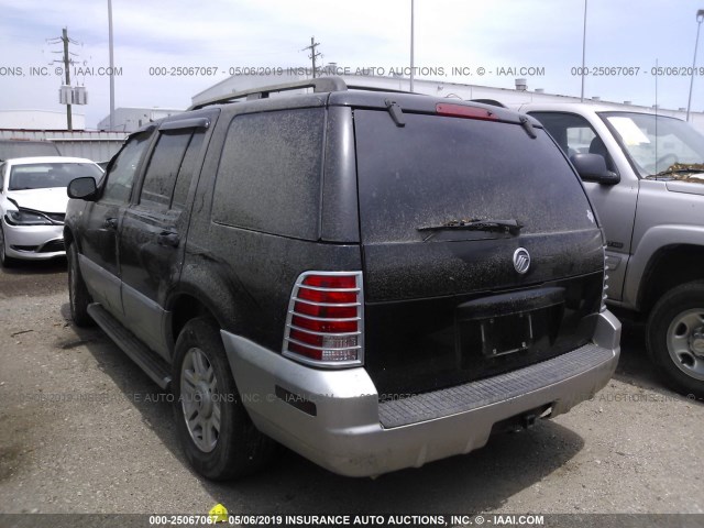 4M2ZU86K83ZJ04281 - 2003 MERCURY MOUNTAINEER  BLACK photo 3