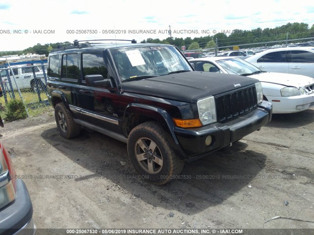 1J8HH48K96C353071 - 2006 JEEP COMMANDER BLACK photo 1