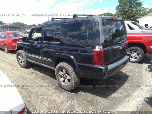1J8HH48K96C353071 - 2006 JEEP COMMANDER BLACK photo 3