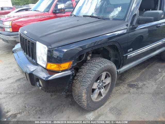 1J8HH48K96C353071 - 2006 JEEP COMMANDER BLACK photo 6
