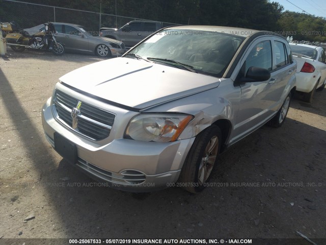 1B3CB4HA9AD650338 - 2010 DODGE CALIBER SXT SILVER photo 2