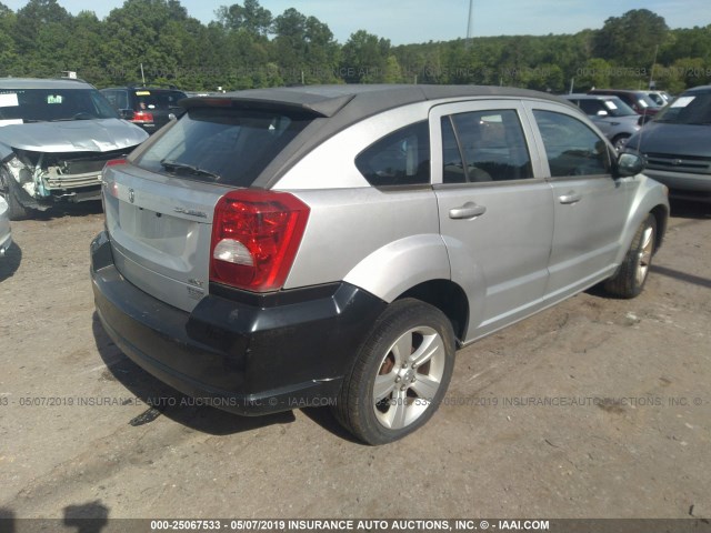 1B3CB4HA9AD650338 - 2010 DODGE CALIBER SXT SILVER photo 4