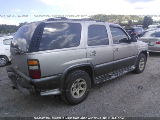 1GKEK13T91J105891 - 2001 GMC YUKON Champagne photo 4