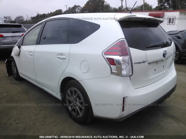 JTDZN3EU4FJ021331 - 2015 TOYOTA PRIUS V WHITE photo 3