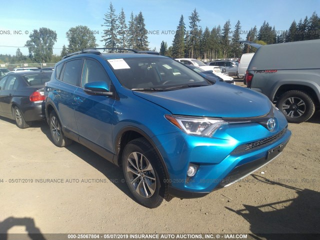 JTMRJREV3GD026866 - 2016 TOYOTA RAV4 HV XLE BLUE photo 1