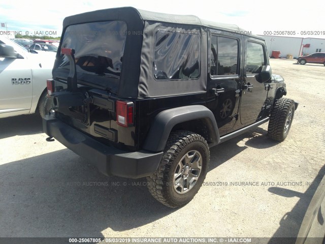 1C4BJWFG8FL661800 - 2015 JEEP WRANGLER UNLIMITE RUBICON BLACK photo 4