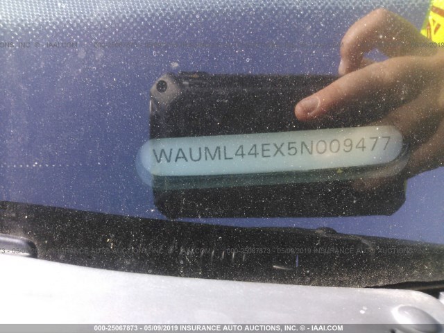 WAUML44EX5N009477 - 2005 AUDI A8 L QUATTRO BLACK photo 9