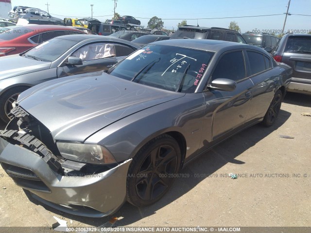 2C3CDXCTXCH178423 - 2012 DODGE CHARGER R/T BLACK photo 2