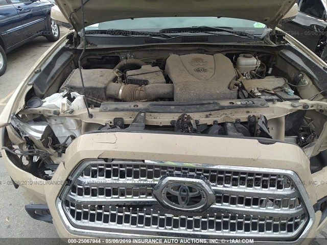 3TMDZ5BN8HM016162 - 2017 TOYOTA TACOMA DBL CAB/SR5/TRD SPORT/OR TAN photo 10