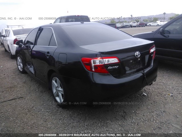 4T1BF1FK8CU033682 - 2012 TOYOTA CAMRY SE/LE/XLE BLACK photo 3