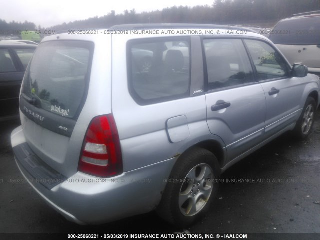 JF1SG65694H748747 - 2004 SUBARU FORESTER 2.5XS SILVER photo 4