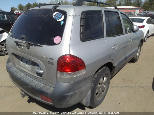 KM8SC73E35U019668 - 2005 HYUNDAI SANTA FE GLS/LX 银色 照片 4