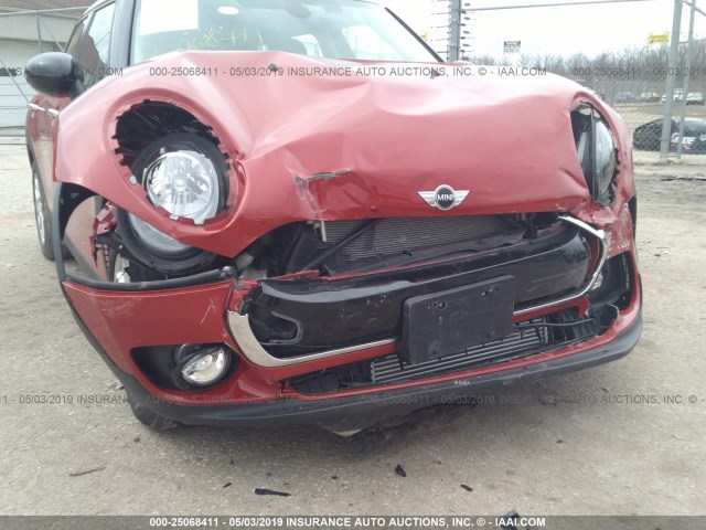 WMWLN5C54H2E32089 - 2017 MINI COOPER CLUBMAN RED photo 6