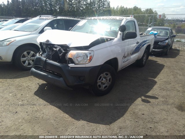 5TFNX4CN4DX029191 - 2013 TOYOTA TACOMA WHITE photo 2