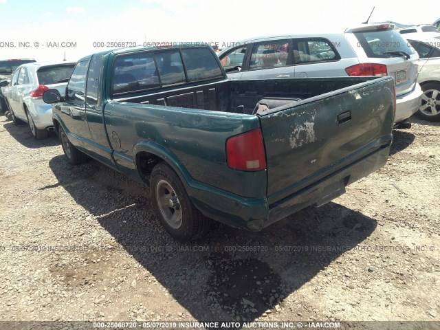 1GCCS1944V8111341 - 1997 CHEVROLET S TRUCK S10 GREEN photo 3