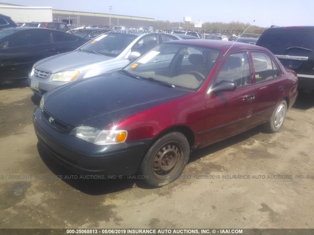 2T1BR12E8YC265022 - 2000 TOYOTA COROLLA VE/CE/LE RED photo 2