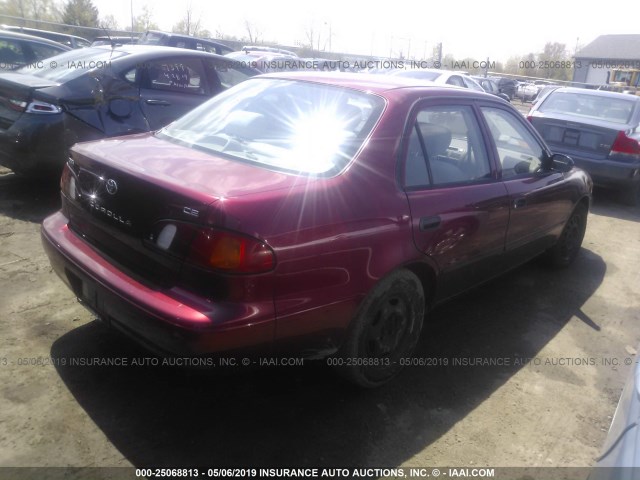 2T1BR12E8YC265022 - 2000 TOYOTA COROLLA VE/CE/LE RED photo 4