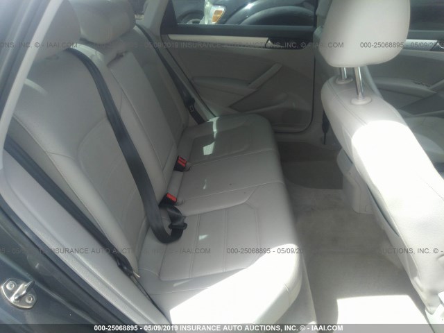 1VWBP7A31CC048127 - 2012 VOLKSWAGEN PASSAT SE GRAY photo 8