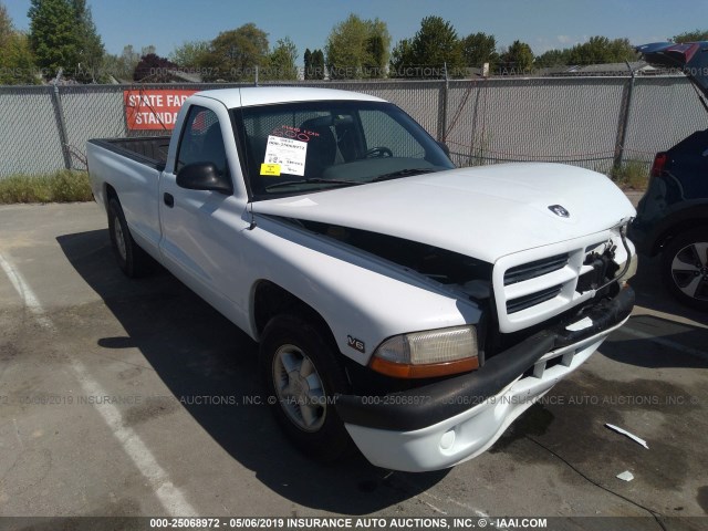 1B7GL26X1XS312087 - 1999 DODGE DAKOTA WHITE photo 1