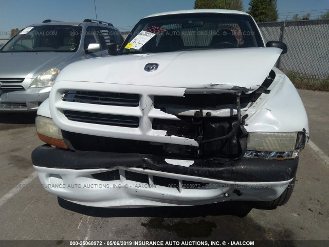 1B7GL26X1XS312087 - 1999 DODGE DAKOTA WHITE photo 6