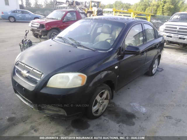 KL1TG56617B183478 - 2007 CHEVROLET AVEO LT BLACK photo 2