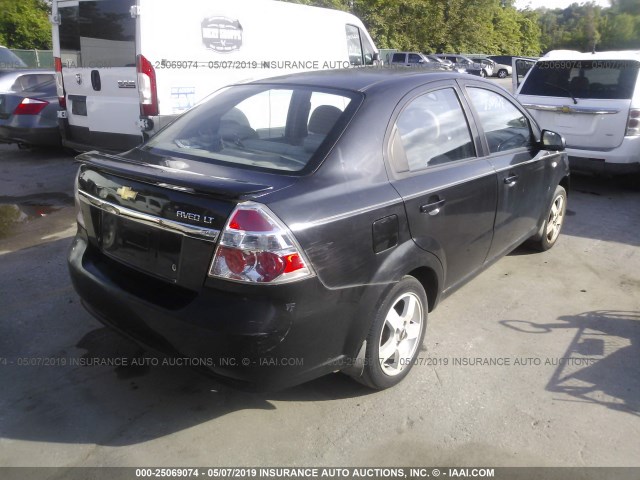 KL1TG56617B183478 - 2007 CHEVROLET AVEO LT BLACK photo 4