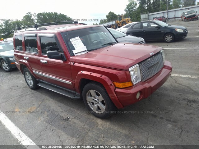 1J8HH58N06C283461 - 2006 JEEP COMMANDER LIMITED RED photo 1