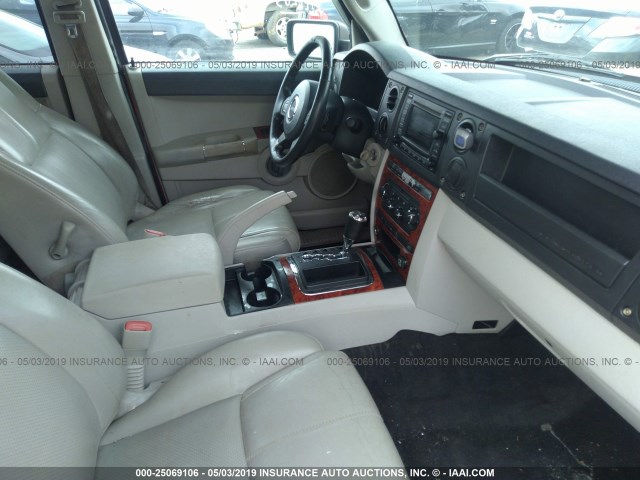 1J8HH58N06C283461 - 2006 JEEP COMMANDER LIMITED RED photo 5