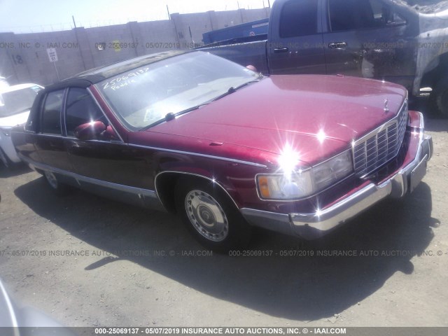 1G6DW52P3TR709788 - 1996 CADILLAC FLEETWOOD BROUGHAM RED photo 1