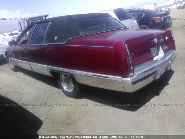 1G6DW52P3TR709788 - 1996 CADILLAC FLEETWOOD BROUGHAM RED photo 3
